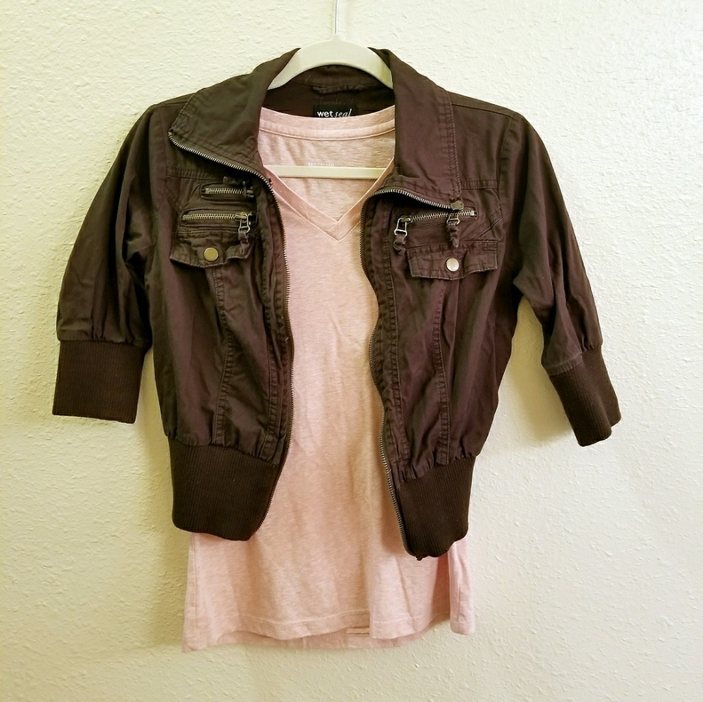 Wet seal cropped jacket size S